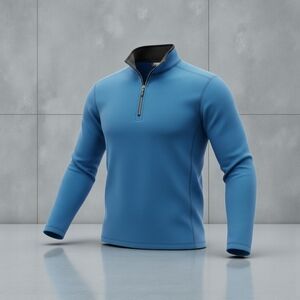 Pearl IZumi Cycling Blue Long Sleeve Quarter-Zip Top Size M